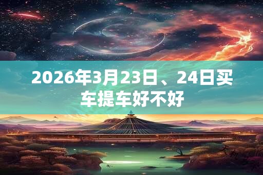 2026年3月23日、24日买车提车好不好