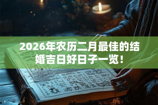2026年农历二月最佳的结婚吉日好日子一览！