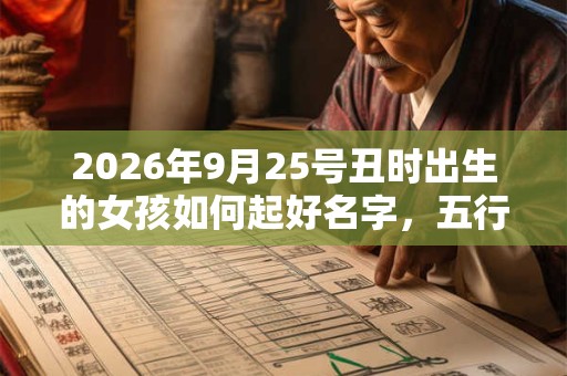 2026年9月25号丑时出生的女孩如何起好名字，五行属什么