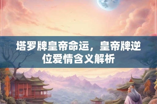 塔罗牌皇帝命运，皇帝牌逆位爱情含义解析