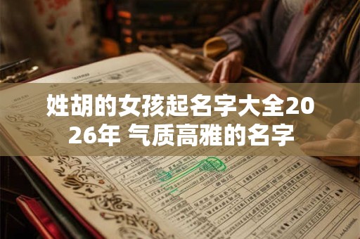 姓胡的女孩起名字大全2026年 气质高雅的名字
