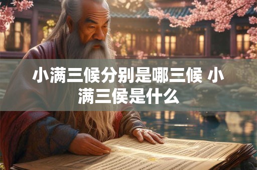 小满三候分别是哪三候 小满三侯是什么