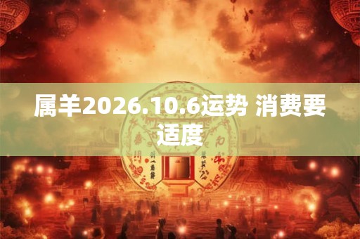 属羊2026.10.6运势 消费要适度