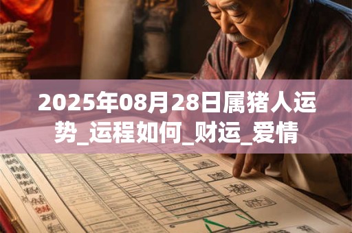 2025年08月28日属猪人运势_运程如何_财运_爱情