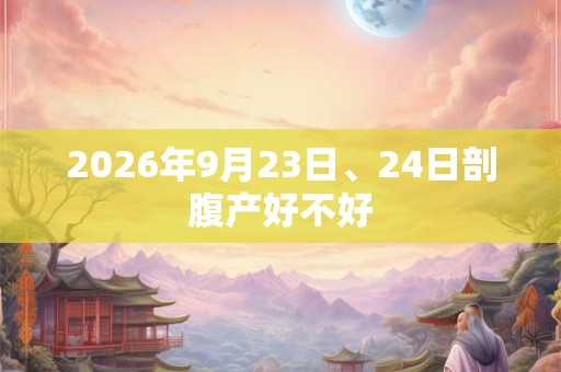 2026年9月23日、24日剖腹产好不好