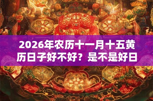 2026年农历十一月十五黄历日子好不好？是不是好日子？