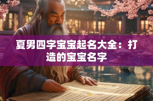 夏男四字宝宝起名大全：打造的宝宝名字