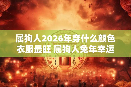 属狗人2026年穿什么颜色衣服最旺 属狗人兔年幸运色是什么