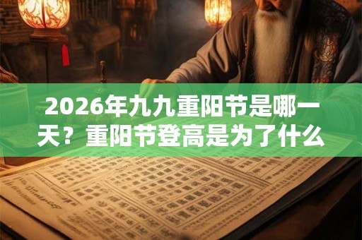 2026年九九重阳节是哪一天？重阳节登高是为了什么？
