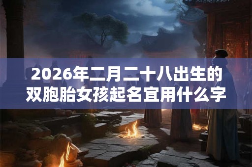 2026年二月二十八出生的双胞胎女孩起名宜用什么字，五行属什么