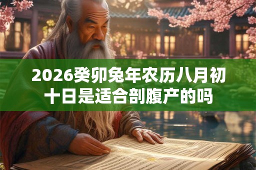 2026癸卯兔年农历八月初十日是适合剖腹产的吗