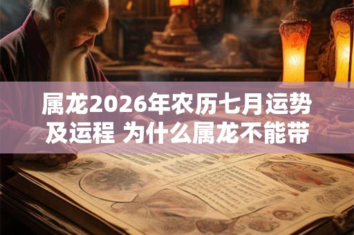 属龙2026年农历七月运势及运程 为什么属龙不能带金