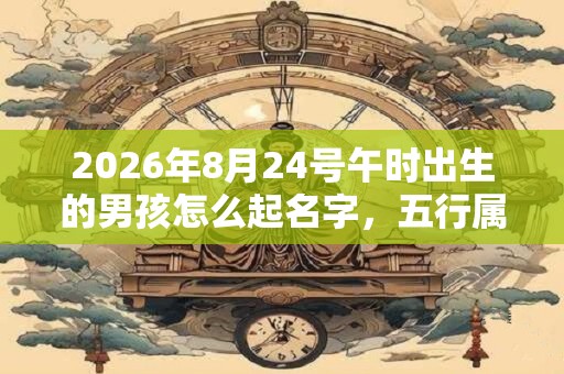2026年8月24号午时出生的男孩怎么起名字，五行属什么