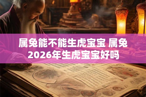 属兔能不能生虎宝宝 属兔2026年生虎宝宝好吗