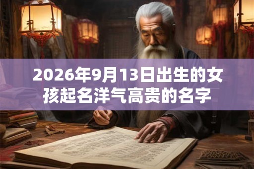 2026年9月13日出生的女孩起名洋气高贵的名字