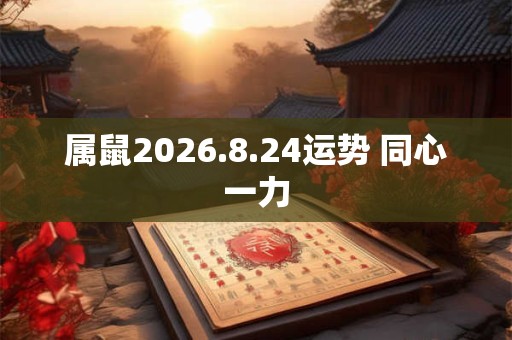 属鼠2026.8.24运势 同心一力