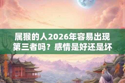 属猴的人2026年容易出现第三者吗？感情是好还是坏？