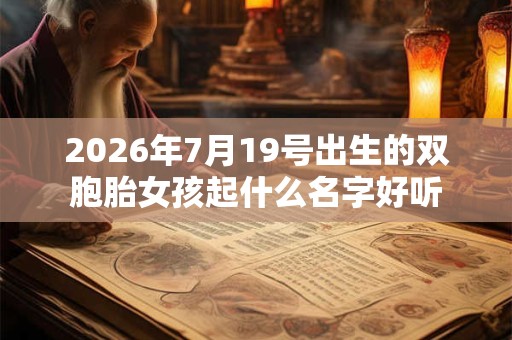 2026年7月19号出生的双胞胎女孩起什么名字好听