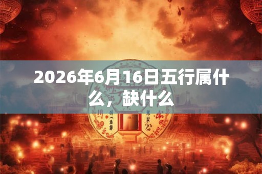 2026年6月16日五行属什么，缺什么