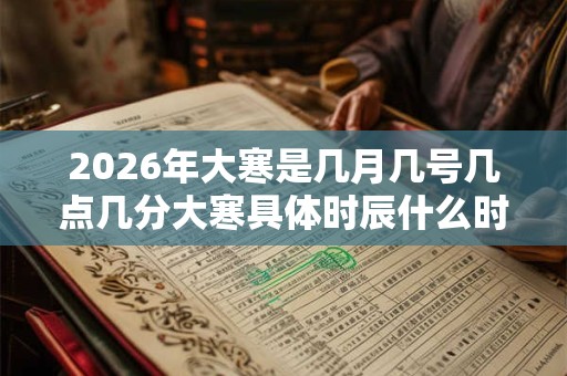 2026年大寒是几月几号几点几分大寒具体时辰什么时候？