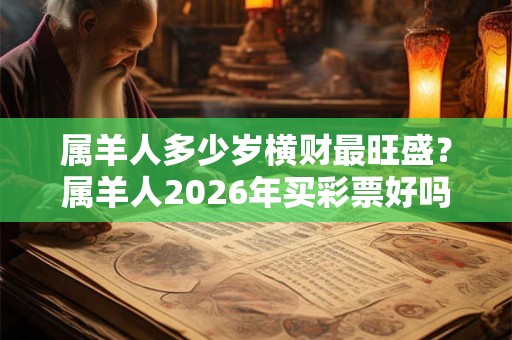 属羊人多少岁横财最旺盛？属羊人2026年买彩票好吗？