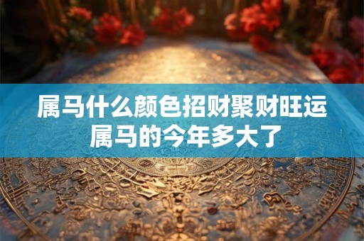属马什么颜色招财聚财旺运 属马的今年多大了