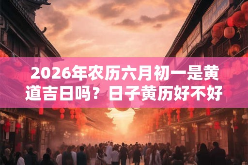2026年农历六月初一是黄道吉日吗？日子黄历好不好？