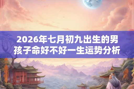 2026年七月初九出生的男孩子命好不好一生运势分析