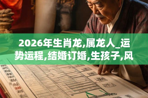 2026年生肖龙,属龙人_运势运程,结婚订婚,生孩子,风水宜忌