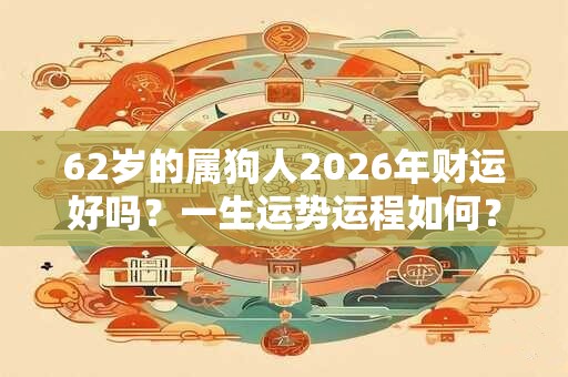 62岁的属狗人2026年财运好吗？一生运势运程如何？