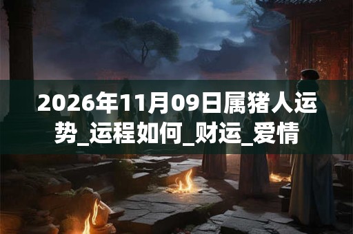 2026年11月09日属猪人运势_运程如何_财运_爱情