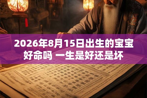 2026年8月15日出生的宝宝好命吗 一生是好还是坏
