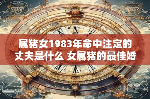 属猪女1983年命中注定的丈夫是什么 女属猪的最佳婚配