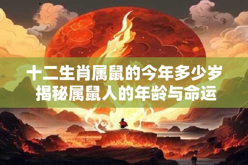 十二生肖属鼠的今年多少岁 揭秘属鼠人的年龄与命运