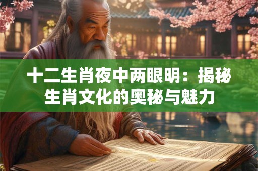 十二生肖夜中两眼明：揭秘生肖文化的奥秘与魅力