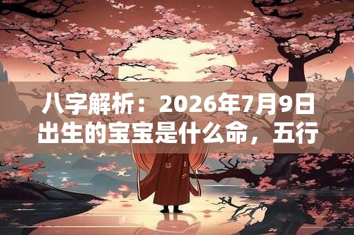 八字解析：2026年7月9日出生的宝宝是什么命，五行缺什么