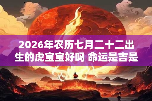 2026年农历七月二十二出生的虎宝宝好吗 命运是吉是凶