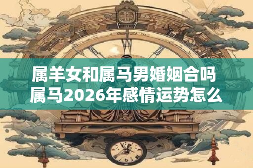 属羊女和属马男婚姻合吗 属马2026年感情运势怎么样