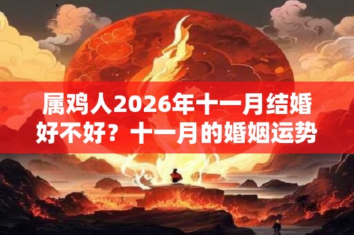 属鸡人2026年十一月结婚好不好？十一月的婚姻运势如何？