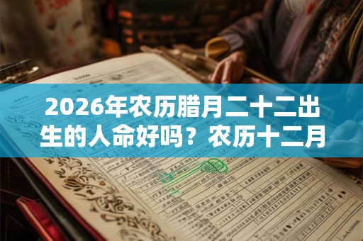 2026年农历腊月二十二出生的人命好吗？农历十二月出生的人命运如何？