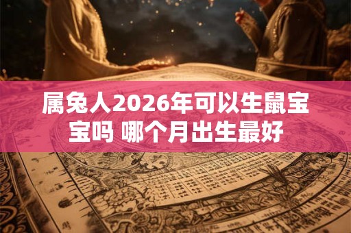 属兔人2026年可以生鼠宝宝吗 哪个月出生最好