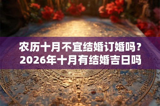 农历十月不宜结婚订婚吗？2026年十月有结婚吉日吗？