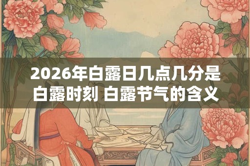 2026年白露日几点几分是白露时刻 白露节气的含义