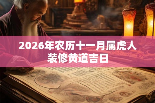2026年农历十一月属虎人装修黄道吉日