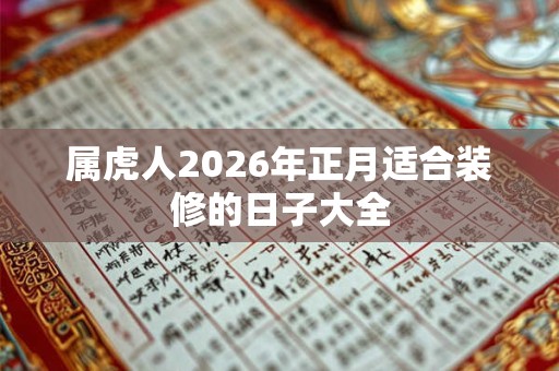 属虎人2026年正月适合装修的日子大全