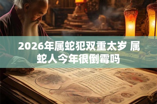 2026年属蛇犯双重太岁 属蛇人今年很倒霉吗