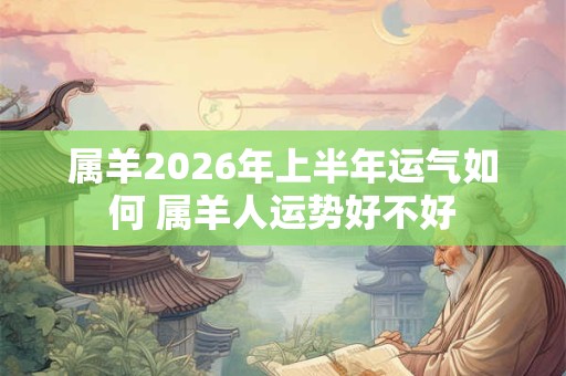 属羊2026年上半年运气如何 属羊人运势好不好