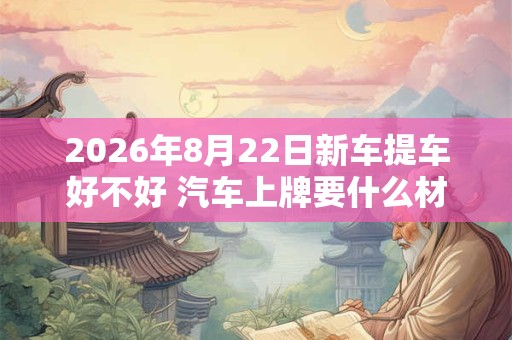2026年8月22日新车提车好不好 汽车上牌要什么材料