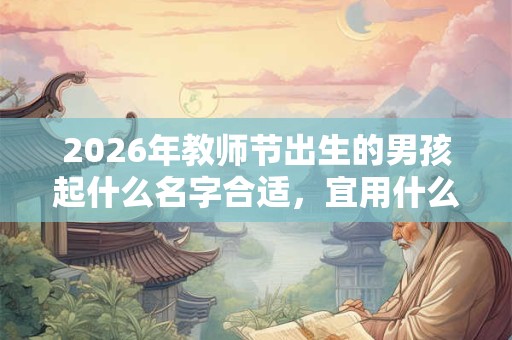 2026年教师节出生的男孩起什么名字合适，宜用什么字