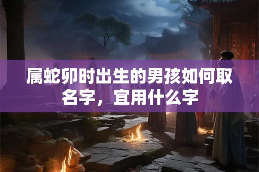 属蛇卯时出生的男孩如何取名字，宜用什么字